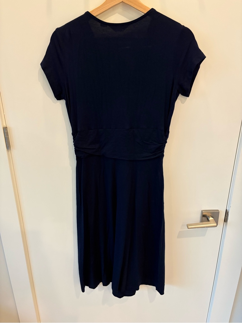 Seraphine Navy Knot-Front Maternity Dress - Picture 6 of 6
